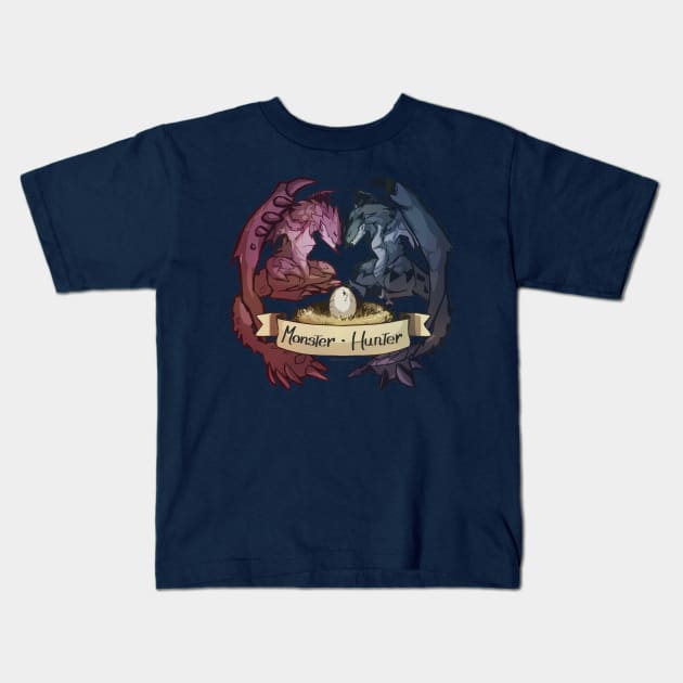 Monster Hunter - Love PinkAzure Kids T-Shirt by Mikoto